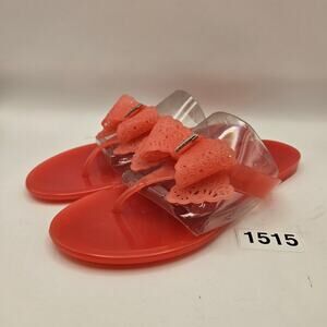 SALVATORE FERRAGAMO WOMEN'S 6 JELLY THONG ORANGE SANDALS EXCELLENT CONDITION